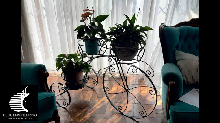 Wrought Iron Bicycle Plant Holder