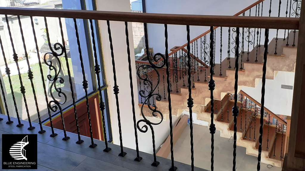 Wrought Iron Balustrades with Wood. Balustrades, Gauteng, Johannesburg, Midrand, Pretoria, KwaZulu Natal, Durban, Ballito, South Africa
