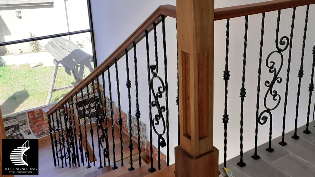 Wrought Iron Balustrades with Wood. Balustrades, Gauteng, Johannesburg, Midrand, Pretoria, KwaZulu Natal, Durban, Ballito, South Africa