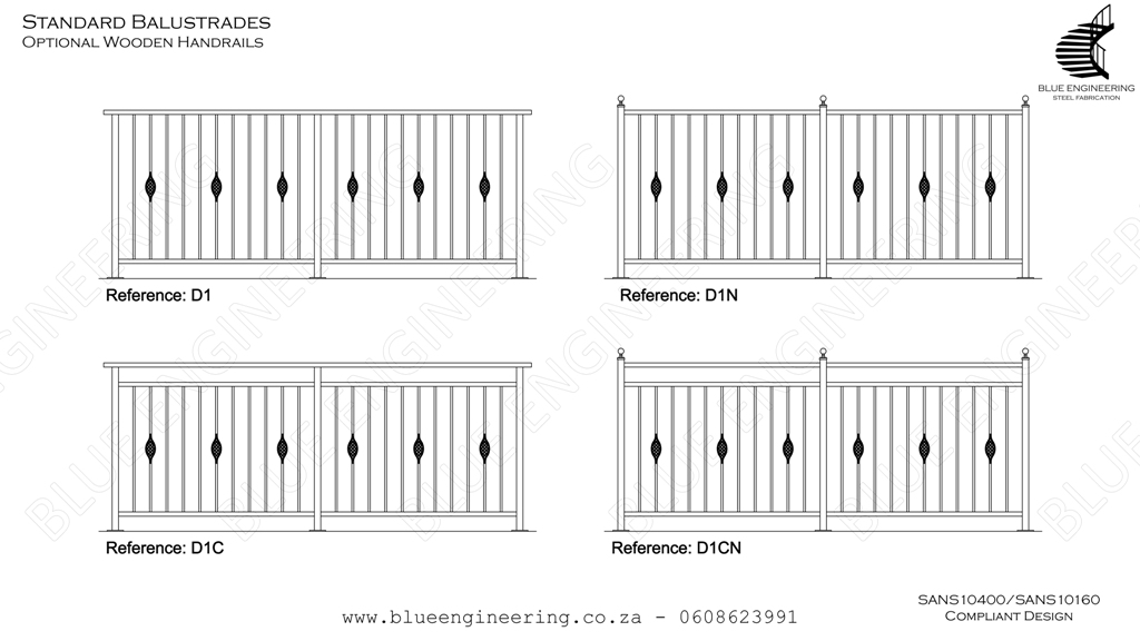 Standard Modular Wrought Iron Balustrades in Durban