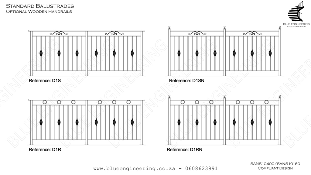 Standard Modular Wrought Iron Balustrades in Durban