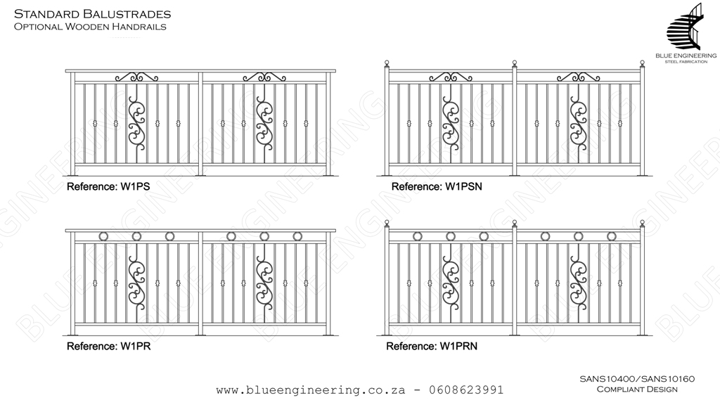 Standard Modular Wrought Iron Balustrades in Durban