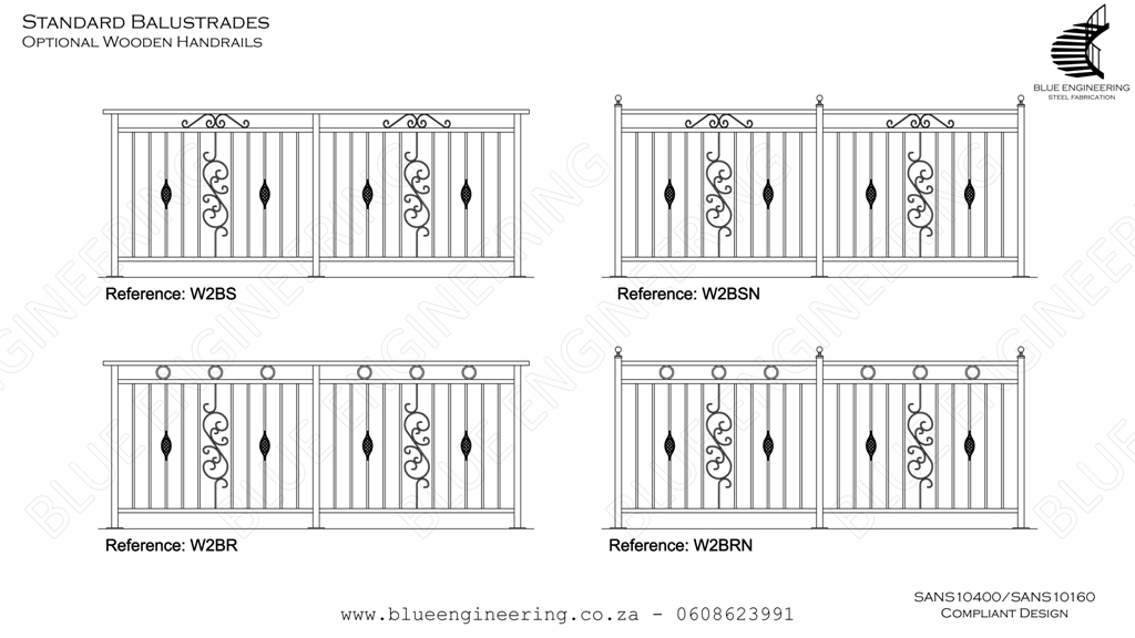 Standard Modular Wrought Iron Balustrades in Durban