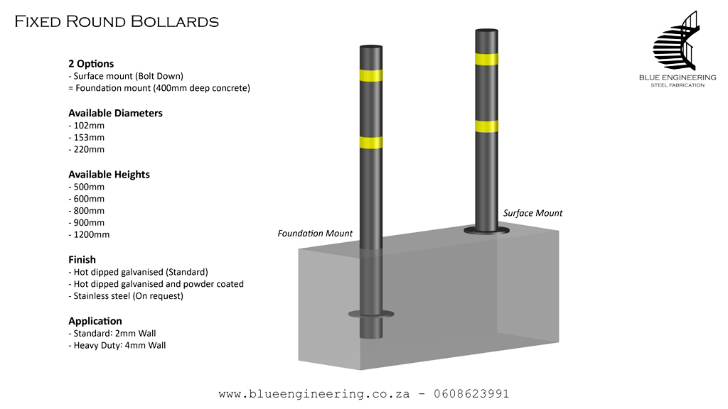 Fixed Round Bollards Durban