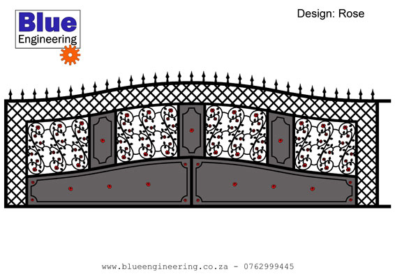 Ornamental Wrought Iron Sliding Driveway Gates in Durban