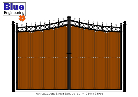 Steel and Wood Wrought Iron Driveway Gates in Durban