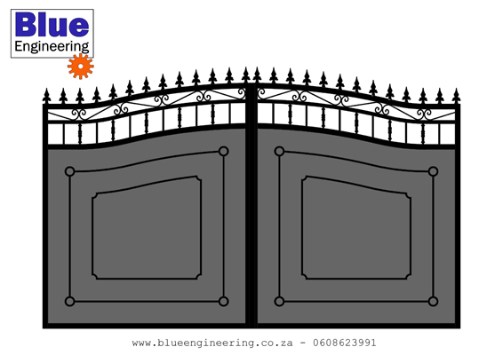 Steel and Wood Wrought Iron Driveway Gates in Durban