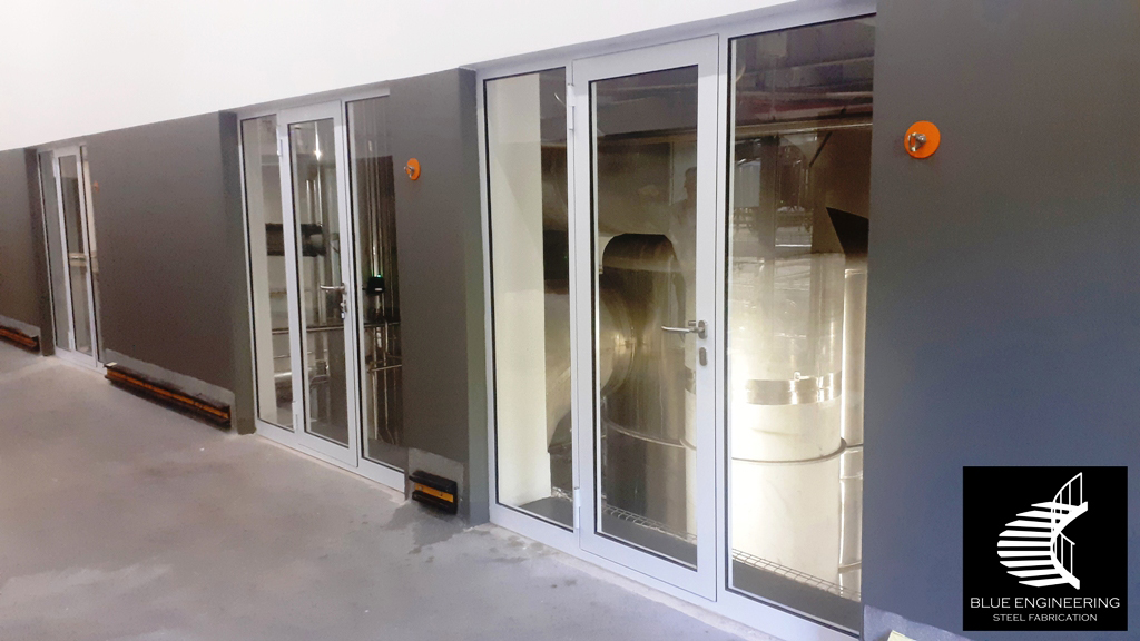 Glazed Steel Fire Protection Doors with Sidelight Fire Protection WIndows. Fire Protection Doors, Fire Doors, Fire Rated Doors, Fire Proof Doors, Fire Resistant Doors, Certified Fire Doors. KwaZulu Natal, Durban, Ballito, Hillcrest, Amanzimtoti, Pinetown, Gauteng, Johannesburg, Pretoria, Midrand, South Africa