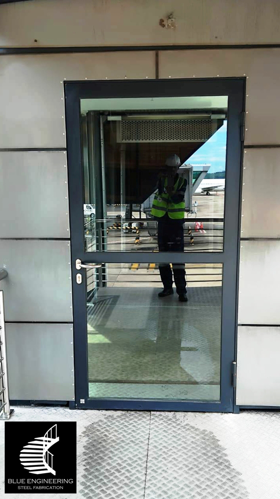 Glazed Steel Fire Protection Door. Fire Protection Doors, Fire Doors, Fire Rated Doors, Fire Proof Doors, Fire Resistant Doors, Certified Fire Doors. KwaZulu Natal, Durban, Ballito, Hillcrest, Amanzimtoti, Pinetown, Gauteng, Johannesburg, Pretoria, Midrand, South Africa