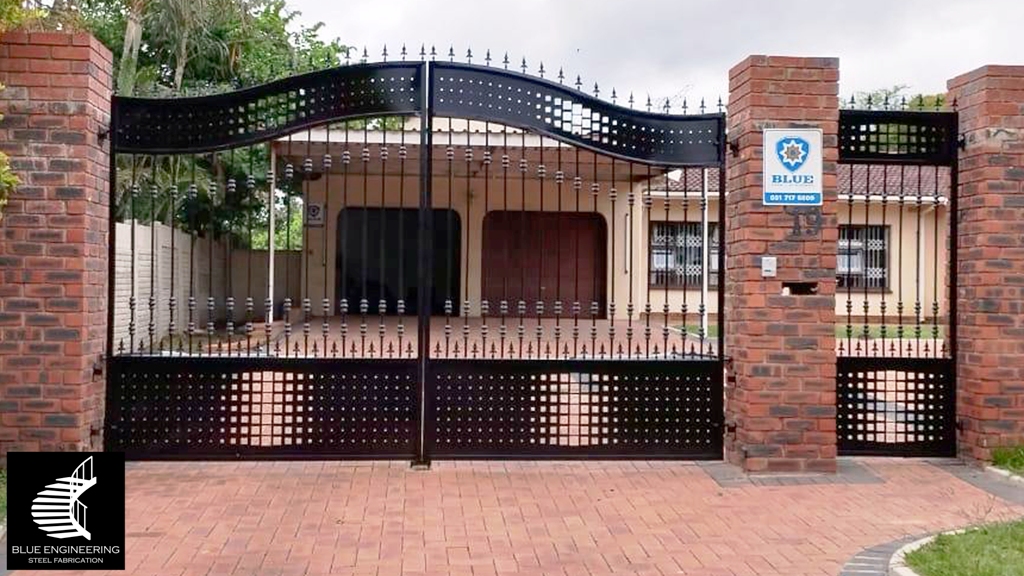 Wrought Iron Gates with Laser Cut Panels