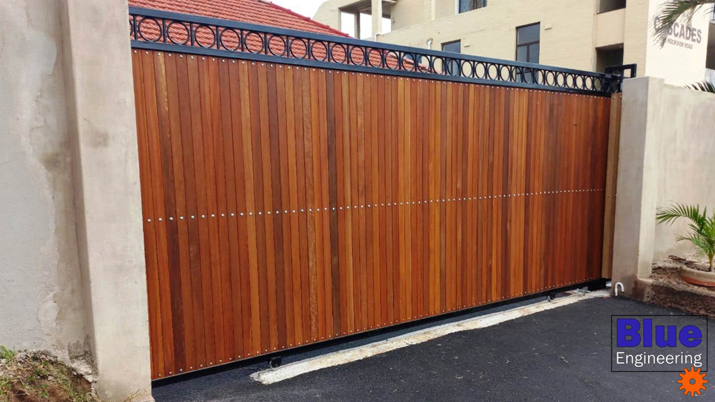 Wooden Driveway Gates by Blue Engineering Durban