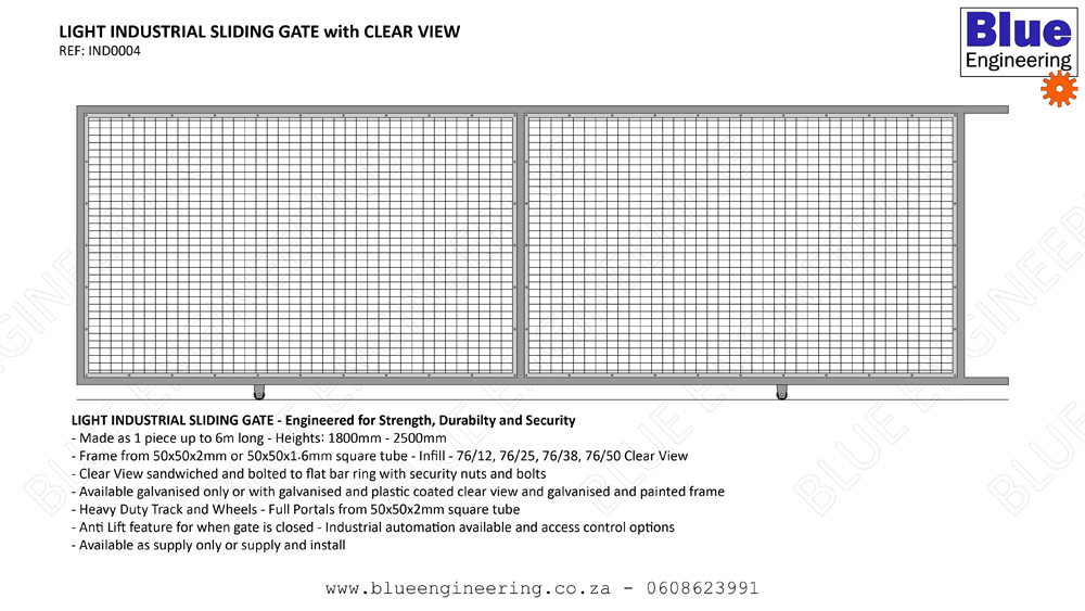 Industrial Gates with Clear View