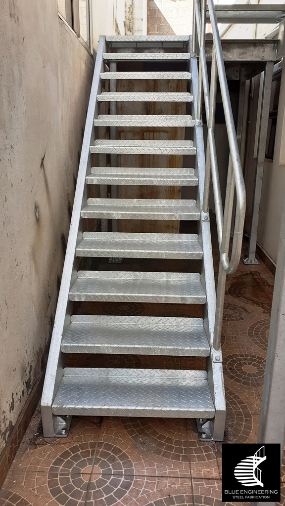 Industrial Multi Story Steel Fire Escape Staircase in Durban South Africa