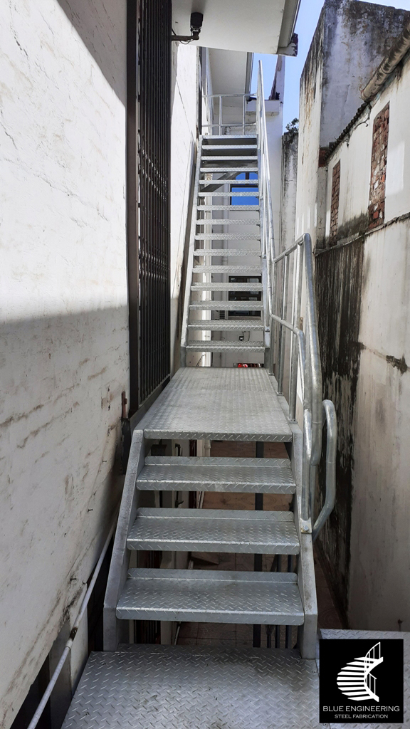 Industrial Multi Story Steel Fire Escape Staircase in Durban South Africa