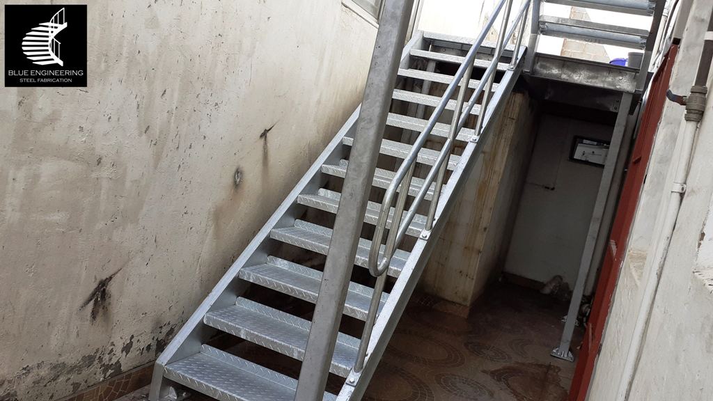 Industrial Multi Story Steel Fire Escape Staircase in Durban South Africa