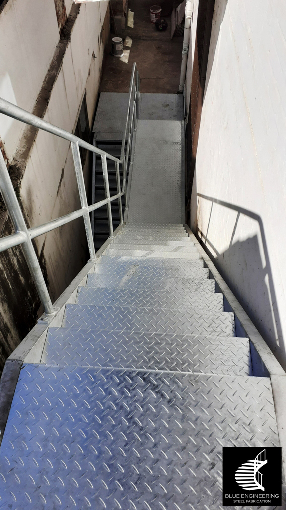 Industrial Multi Story Steel Fire Escape Staircase in Durban South Africa