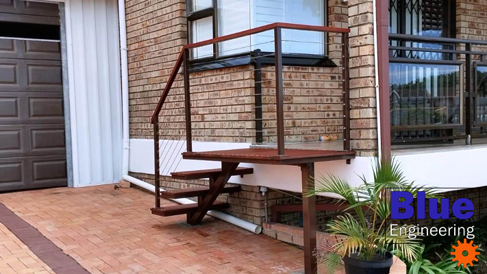 Mono Stinger Staircase with Wooden Treads, by Blue Engineering, Durban