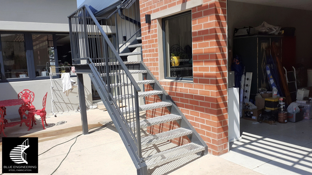 Outdoor Steel Staircase with Balustrades Durban