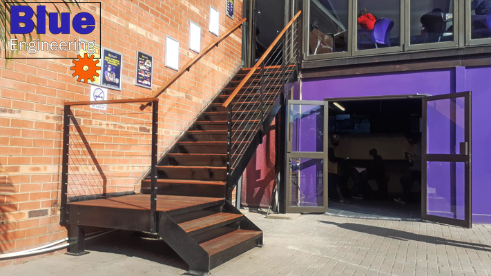 Steel Staircase with Timber Treads