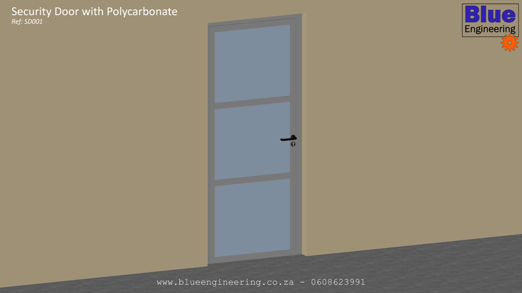 Security Door with Polycarbonate